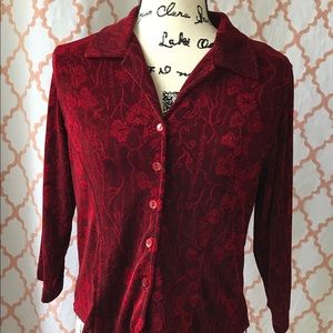 Red Coldwater Creek  Blouse